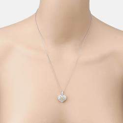 Pre Owned قلادة بحجر ألماس أصفر فاتح وألماس بوزن 4.51 قيراط من ذهب أبيض عيار 18