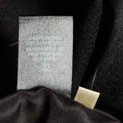 Pre Owned Hellessy Black Pin Striped Wool Overlay Detail Cropped Trousers M/Waist 32"