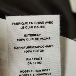 Helmut Lang Black Leather Straight Leg Pants M