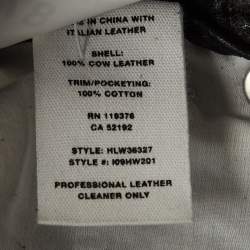 Helmut Lang Black Leather Straight Leg Pants M