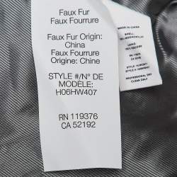 Helmut Lang Seal Grey Faux Fur Zip-Up Bomber Jacket M