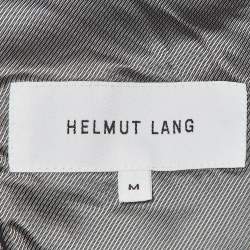 Helmut Lang Seal Grey Faux Fur Zip-Up Bomber Jacket M