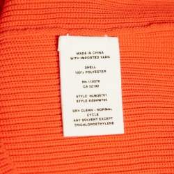 Pre Owned Helmut Lang Orange Rib Knit Crew Neck Jumper S 