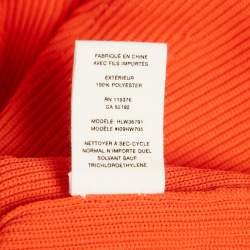 Pre Owned Helmut Lang Orange Rib Knit Crew Neck Jumper S 