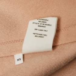 Helmut Lang Pink Wool Open Front Mid-Length Coat XS