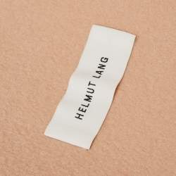 Helmut Lang Pink Wool Open Front Mid-Length Coat XS