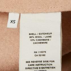 Helmut Lang Pink Wool Open Front Mid-Length Coat XS