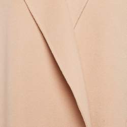 Helmut Lang Pink Wool Open Front Mid-Length Coat XS
