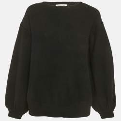 Pre Owned كنزة هيلموت لانغ صوف وكشمير سوداء مقاس صغير - سمول