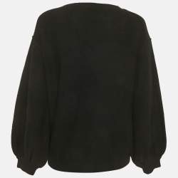 Pre Owned كنزة هيلموت لانغ صوف وكشمير سوداء مقاس صغير - سمول