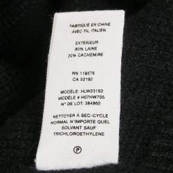 Pre Owned كنزة هيلموت لانغ صوف وكشمير سوداء مقاس صغير - سمول
