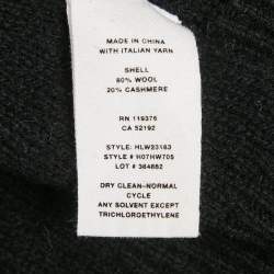 Pre Owned كنزة هيلموت لانغ صوف وكشمير سوداء مقاس صغير - سمول