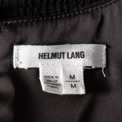Helmut Lang Black Textured Synthetic Raze Tank Top M 
