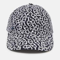 Hermes Navy Blue Ilona Naoussa Printed Jersey Cap S