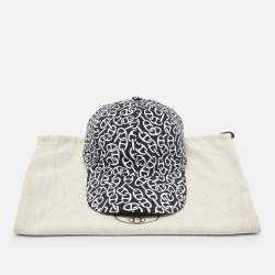 Hermes Navy Blue Ilona Naoussa Printed Jersey Cap S