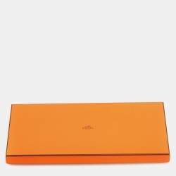 Hermes Orange Silk Projets Carres scarf 