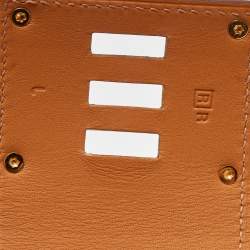 Pre Owned Hermès Kelly Dog Red Leather Gold Plated Bracelet