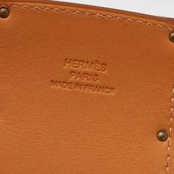 Pre Owned Hermès Kelly Dog Red Leather Gold Plated Bracelet