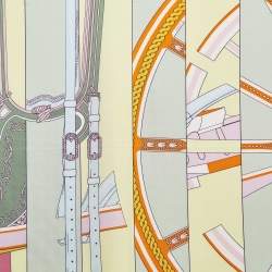 Hermès Green/Yellow Printed Silk La Berline Bayadere Scarf