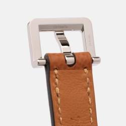 Hermes Gold Epsom Leather Pop H 15 Belt 75CM