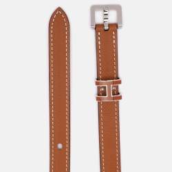 Hermes Gold Epsom Leather Pop H 15 Belt 75CM
