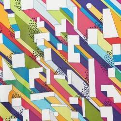 Hermes Multicolor Printed Silk A Summer Day Scarf 