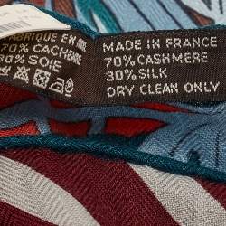 Hermès Multicolor Printed Cashmere Jardin de la Maharani Scarf