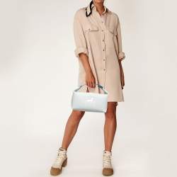 Hermes Bleu Nattier Canvas Large Bride-a-Brac Cabriole Pouch