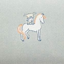 Hermes Bleu Nattier Canvas Large Bride-a-Brac Cabriole Pouch