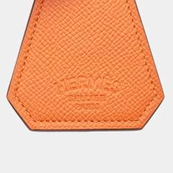 Pre Owned Hermes Orange Epsom Leather Capucine Hat Clip