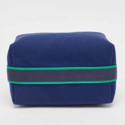 Hermès Marine Canvas Large Bride-a-Brac Pouch