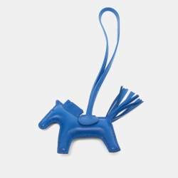Hermes Bleu France Milo Leather GriGri Rodeo Bag Charm PM