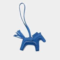 Hermes Bleu France Milo Leather GriGri Rodeo Bag Charm PM