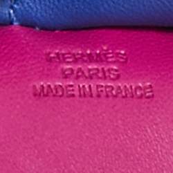Hermes Rose Pourpre/Malachite/Bleu Electrique Milo Leather GriGri Rodeo Bag Charm MM