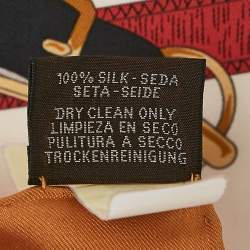 Pre Owned Hermes Multicolor Print Silk Eperon D'or Forever scarf