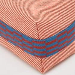 Hermes Rouge/Bleu H Natte Merino Wool Small Bride-a-Brac Pouch
