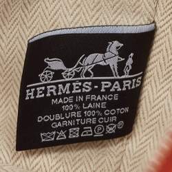 Hermes Rouge/Bleu H Natte Merino Wool Small Bride-a-Brac Pouch