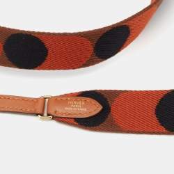 Hermès Noisette/Cuivre/Gold Flipperball Canvas Sangle To Go Bag Strap