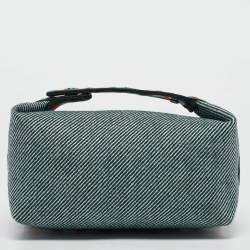 Hermes Vert Foret Wool Small Bride-a-Brac Natte Pouch