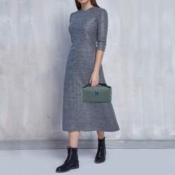 Hermes Vert Foret Wool Small Bride-a-Brac Natte Pouch