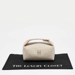 Hermès Seigle Wool Small Bride-a-Brac Au Carre Pouch