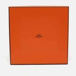 Pre Owned Hermès Orange Print Silk Masan & Masan Scarf