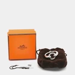 Pre Owned Hermès Mors Palladium Plated Scarf 90 Ring