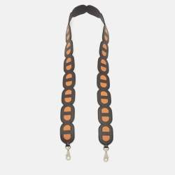 Pre Owned Hermès Noir/Gold Epsom Leather Maillons Shoulder Bag Strap