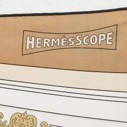 Pre Owned Hermès Camel /Vert Silk Twill Mystere au 24 Scarf