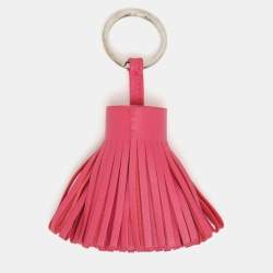 Hermès Pink Leather Milo Carmen Keyring