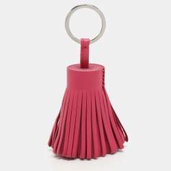 Hermès Pink Leather Milo Carmen Keyring