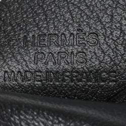 Pre Owned Hermès Noir Leather Rodeo Pegase PM Charm