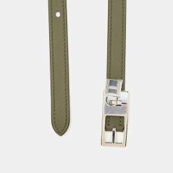 Hermes Vert Veronese/Bleu Saphir Swift/Epsom Leather Lucky 15 Reversible Belt 80CM