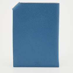 Pre Owned Hermes Bleu Agate Epsom Leather Tarmac Passport Holder